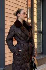 Зимнее пальто Mila Nova ПВ-385 шоколадный