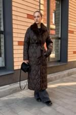 Зимнее пальто Mila Nova ПВ-385 шоколадный — изображение 2