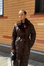 Зимнее пальто Mila Nova ПВ-385 шоколадный — изображение 5