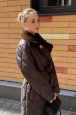 Зимнее пальто Mila Nova ПВ-385 шоколадный — изображение 6