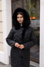 Зимнее пальто Mila Nova ПВ-389 черный+черный — изображение 2