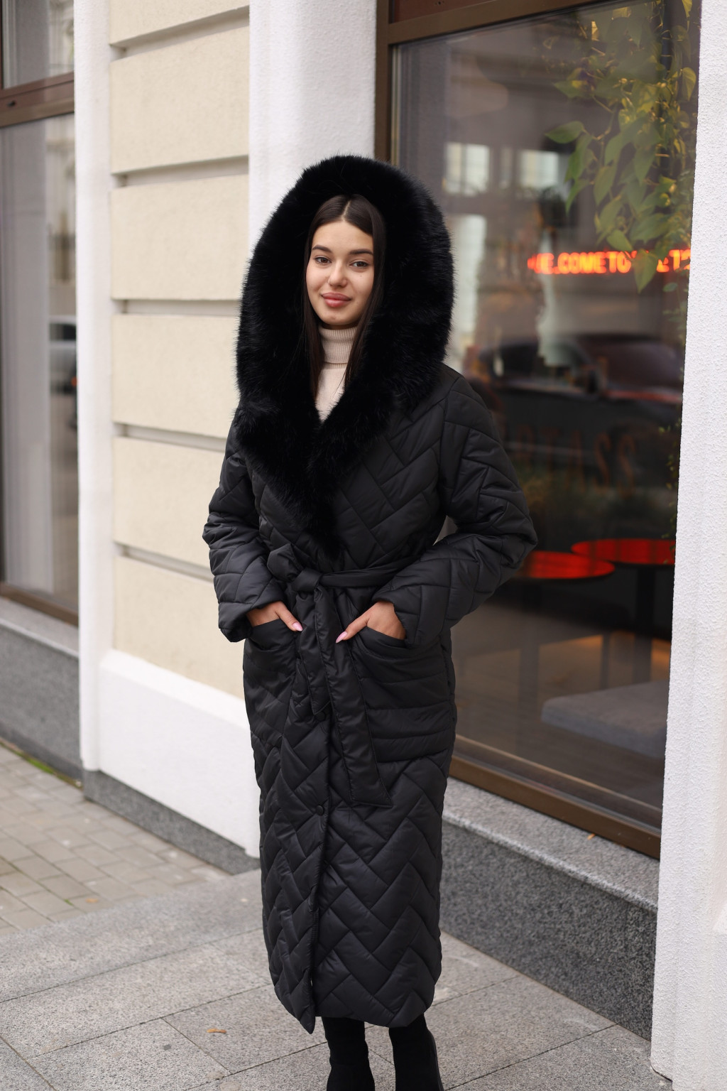 Зимнее пальто Mila Nova ПВ-389 черный+черный — изображение 3