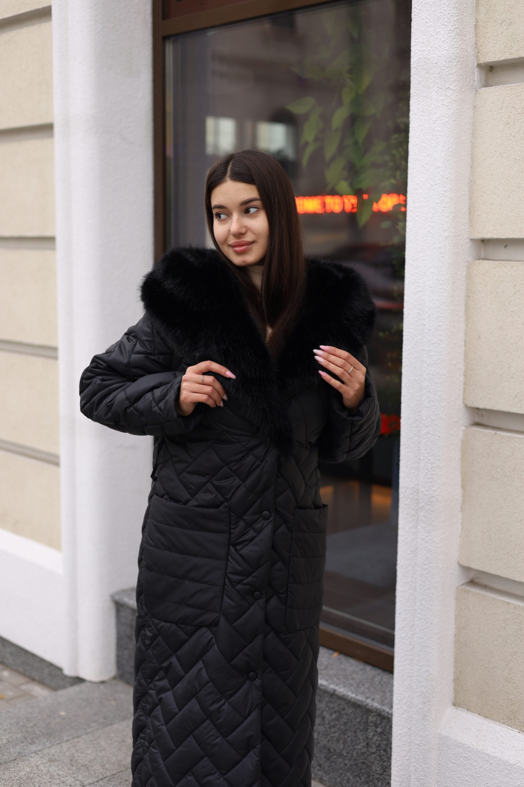 Зимнее пальто Mila Nova ПВ-389 черный+черный — изображение 4