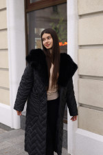 Зимнее пальто Mila Nova ПВ-389 черный+черный — изображение 5