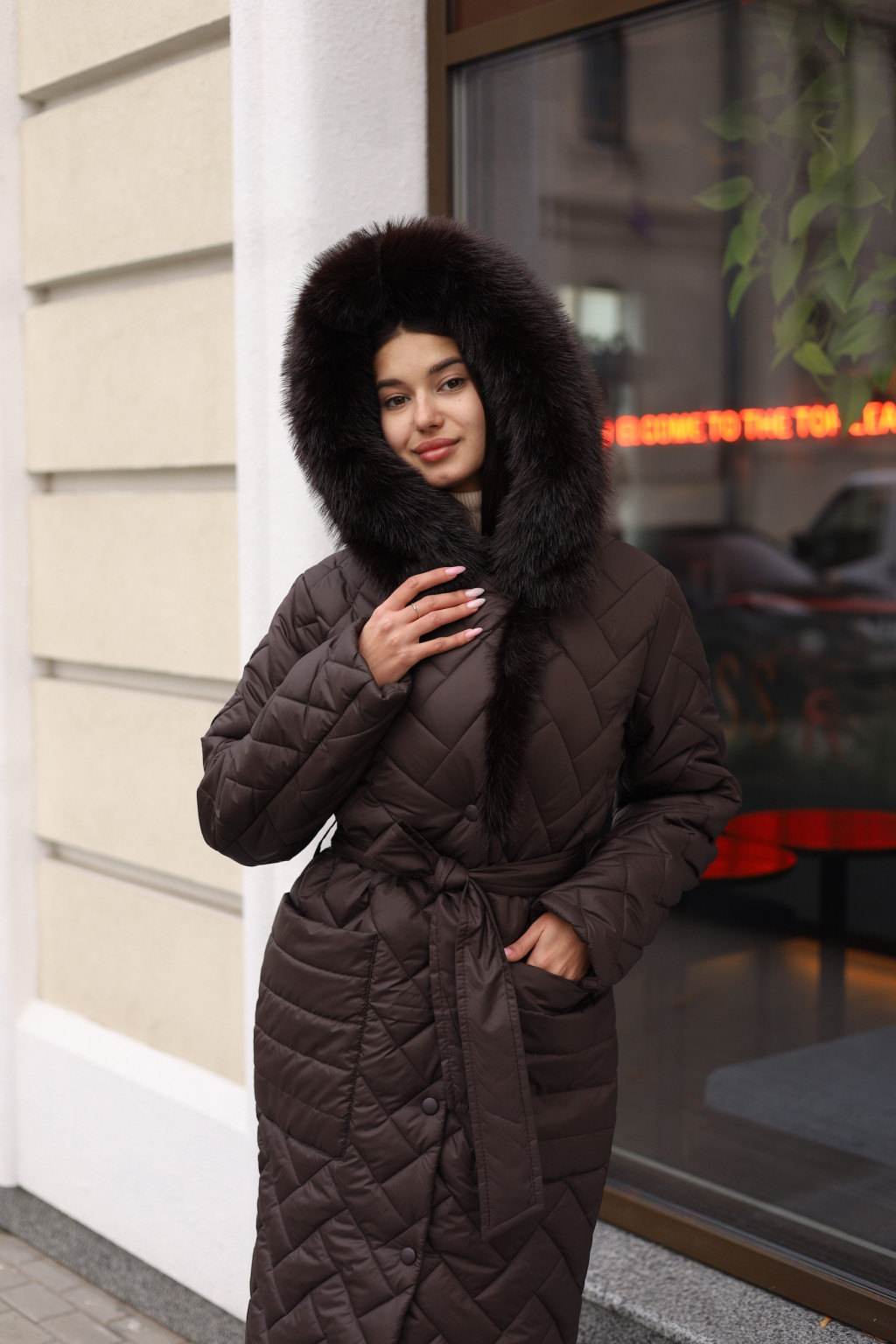 Зимнее пальто Mila Nova ПВ-389 шоколадный — изображение 1