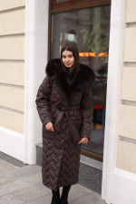 Зимнее пальто Mila Nova ПВ-389 шоколадный — изображение 2