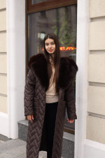 Зимнее пальто Mila Nova ПВ-389 шоколадный — изображение 4