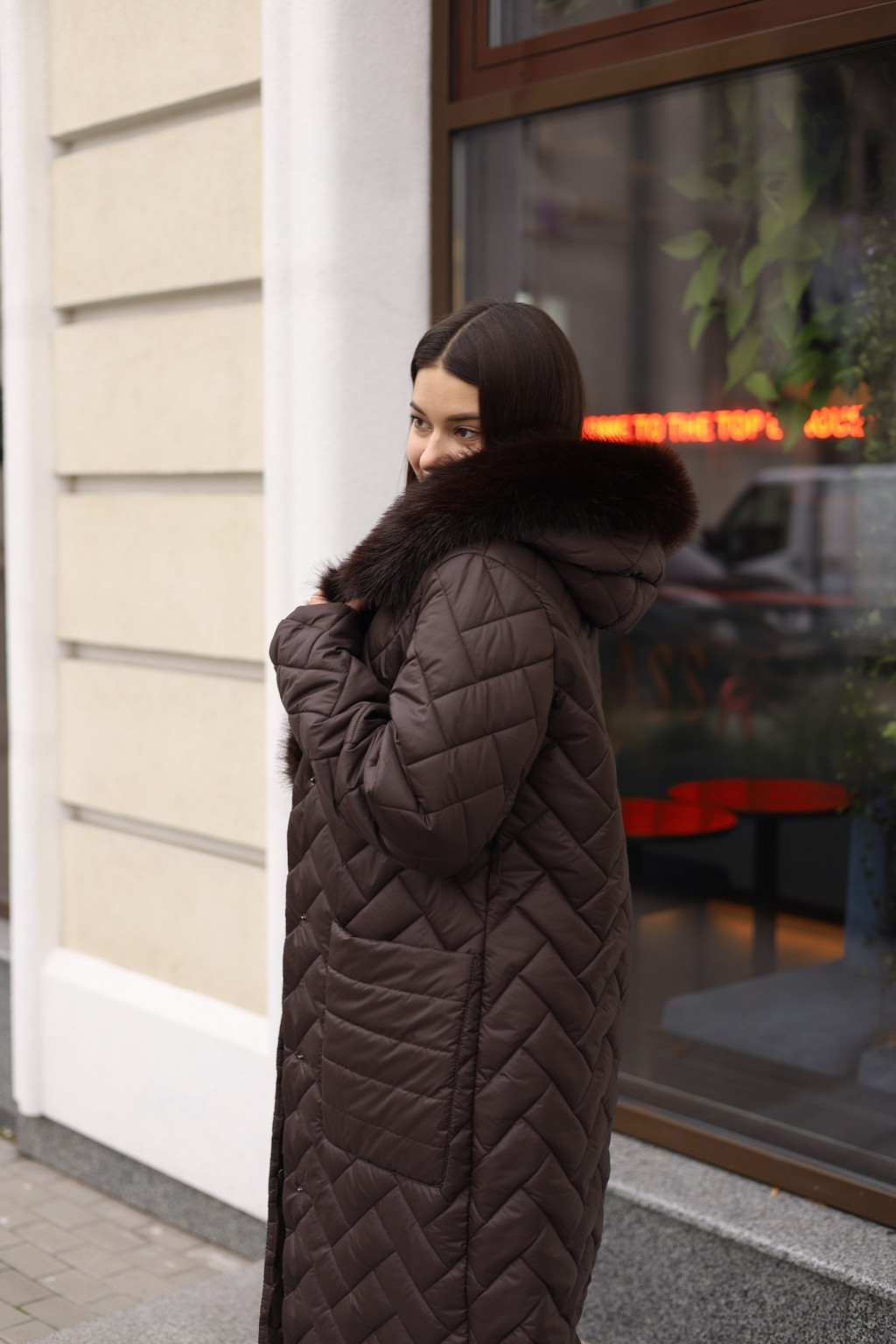 Зимнее пальто Mila Nova ПВ-389 шоколадный — изображение 6