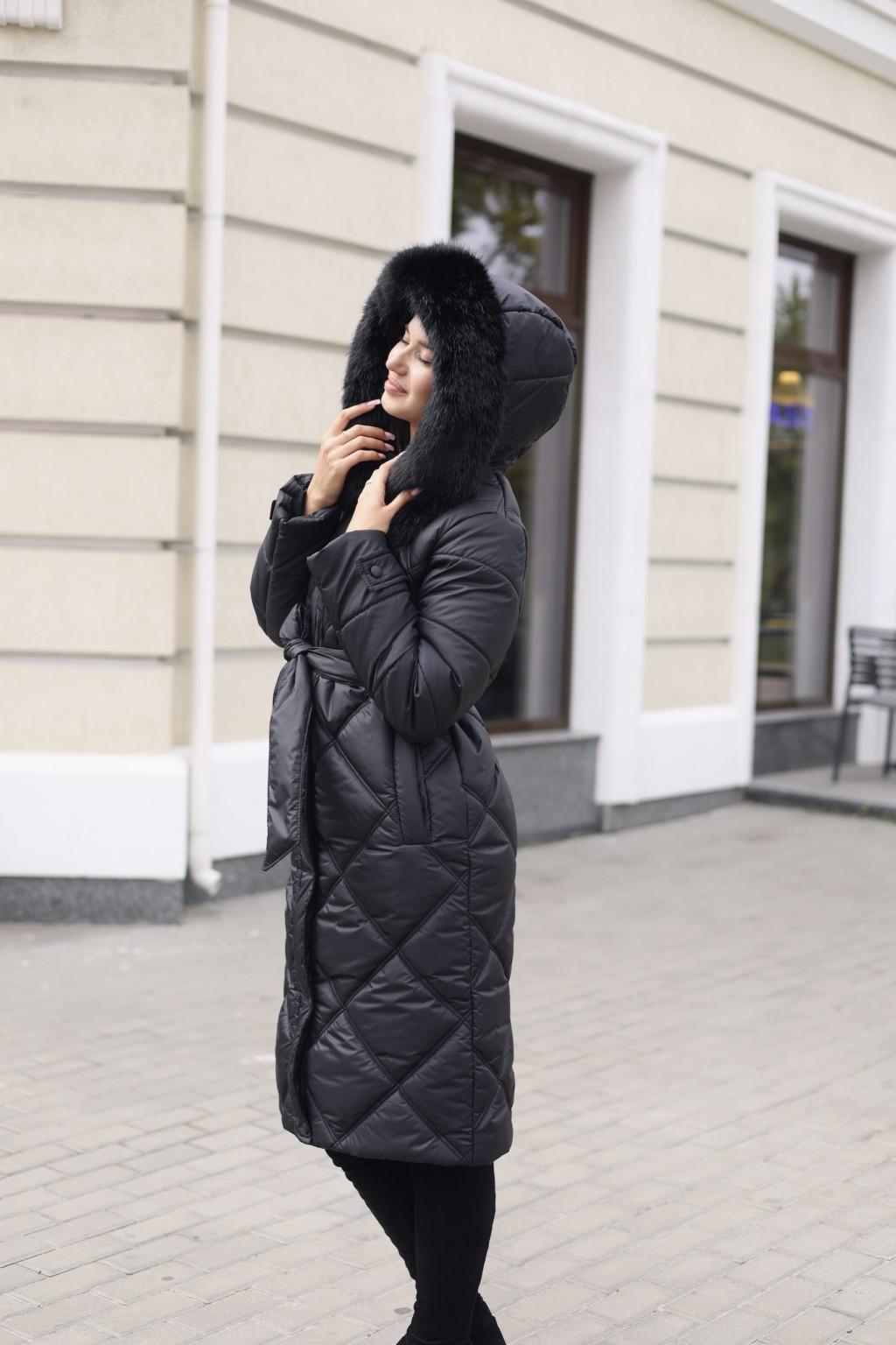 Зимнее пальто Mila Nova ПВ-391 черный — изображение 4