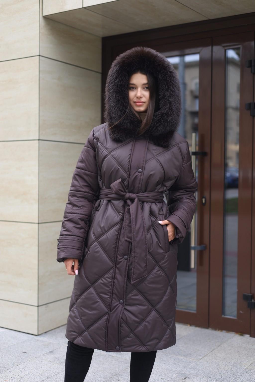 Зимнее пальто Mila Nova ПВ-391 шоколад — изображение 4