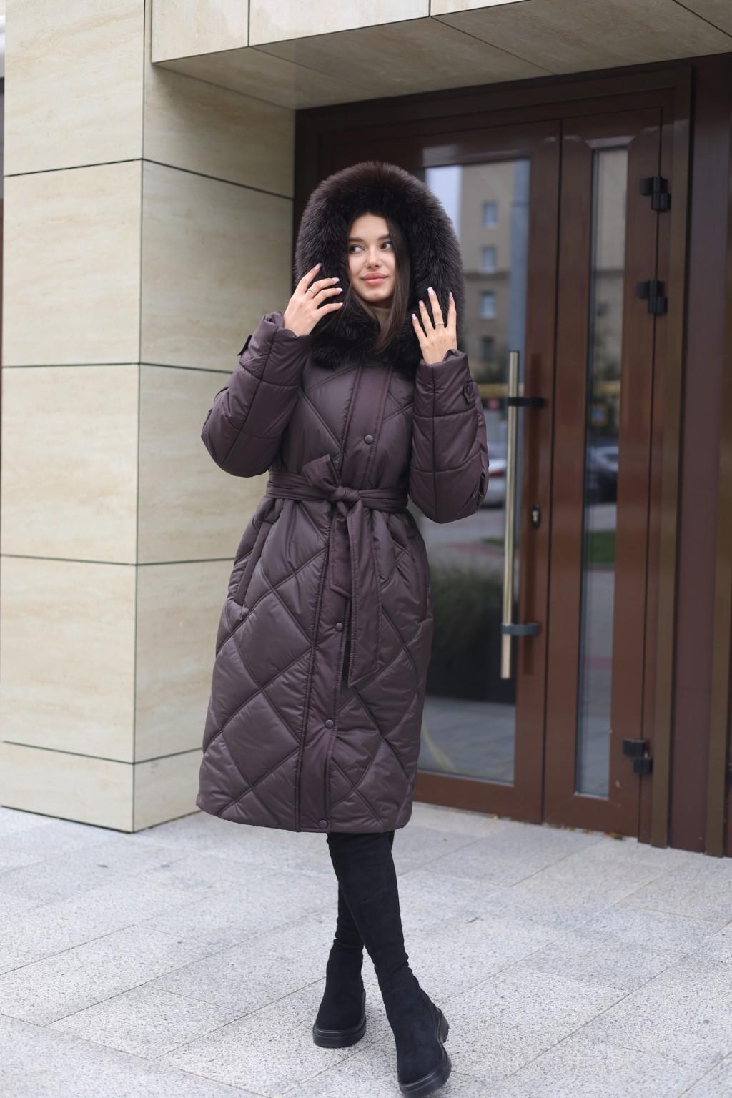 Зимнее пальто Mila Nova ПВ-391 шоколад — изображение 2