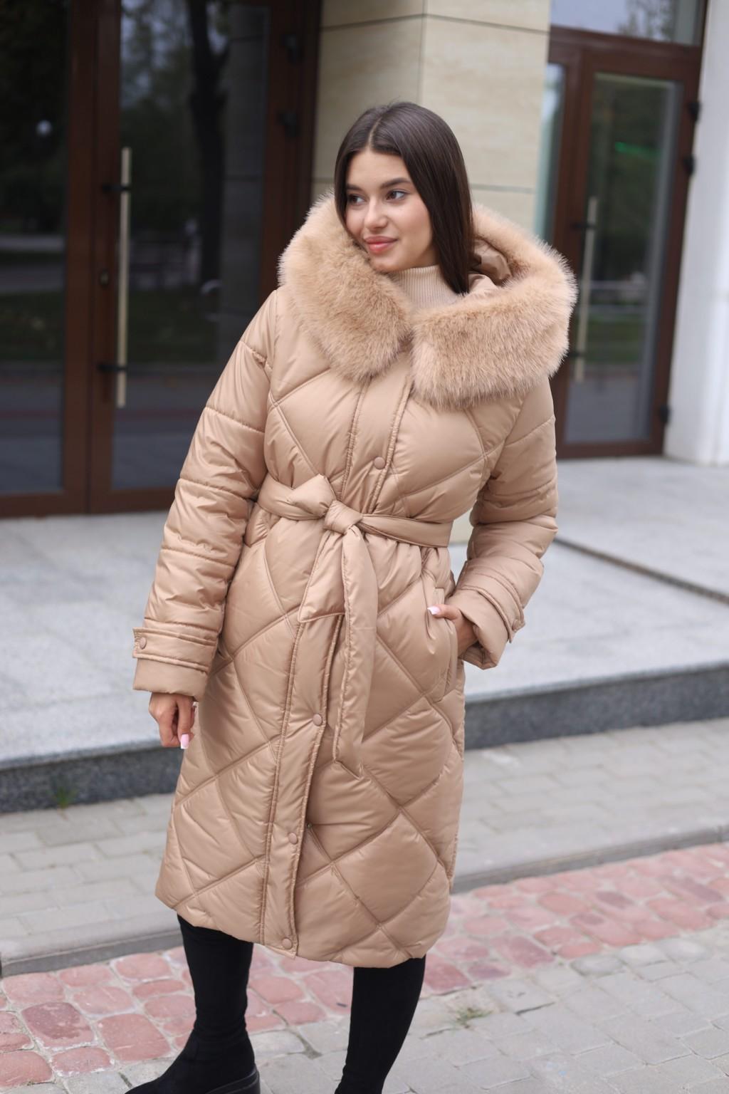 Зимнее пальто Mila Nova ПВ-391 кемел — изображение 2