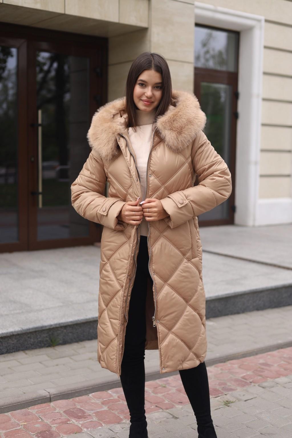 Зимнее пальто Mila Nova ПВ-391 кемел — изображение 5