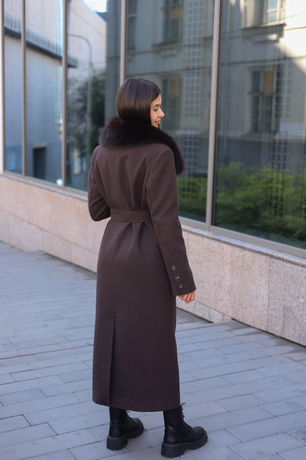 Зимнее пальто Mila Nova ПВ-392 шоколад — изображение 5