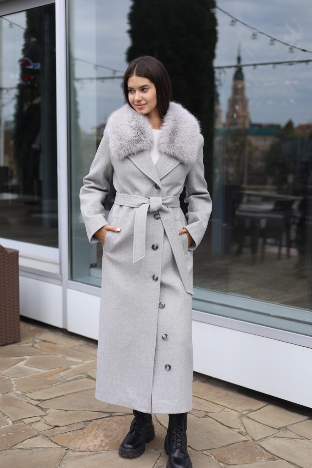 Зимнее пальто Mila Nova ПВ-392 серый — изображение 1