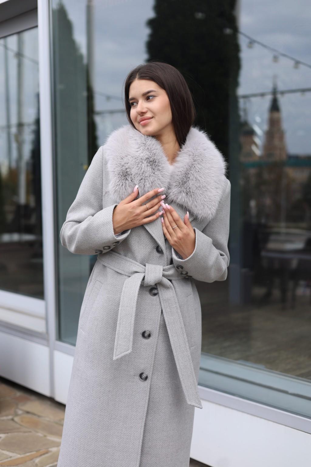 Зимнее пальто Mila Nova ПВ-392 серый — изображение 3