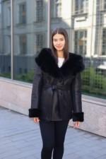 Зимняя дубленка Mila Nova Д-244 кор,черный — изображение 3