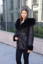 Зимняя дубленка Mila Nova Д-244 кор,черный — изображение 4