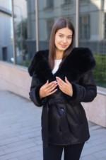 Зимняя дубленка Mila Nova Д-244 кор,черный — изображение 2