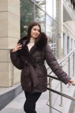 Зимняя куртка Mila Nova К-374 шоколадный — изображение 3