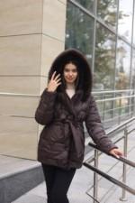 Зимняя куртка Mila Nova К-374 шоколадный — изображение 2