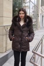 Зимняя куртка Mila Nova К-374 шоколадный — изображение 5