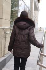Зимняя куртка Mila Nova К-374 шоколадный — изображение 6