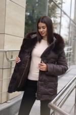 Зимняя куртка Mila Nova К-374 шоколадный — изображение 7