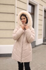 Зимняя куртка Mila Nova К-375 бежевый — изображение 3