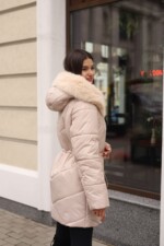 Зимняя куртка Mila Nova К-375 бежевый — изображение 5