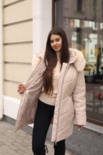 Зимняя куртка Mila Nova К-375 бежевый — изображение 6