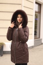 Зимняя куртка Mila Nova К-375 шоколадный — изображение 4