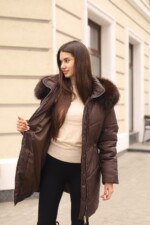 Зимняя куртка Mila Nova К-375 шоколадный — изображение 5