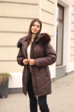 Зимняя куртка Mila Nova К-375 шоколадный — изображение 7