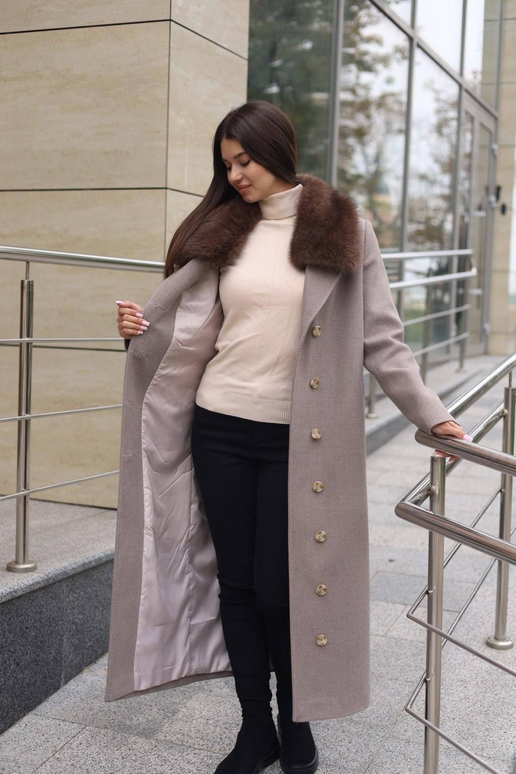Зимнее пальто Mila Nova ПВ-392 капучино — изображение 7