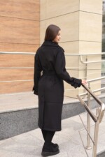 Демисезонный тренч Mila Nova Q-108 черный — изображение 3