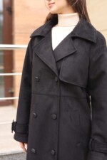 Демисезонный тренч Mila Nova Q-108 черный — изображение 5