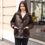 Демисезонная куртка Mila Nova К-308 темно- шоколадный