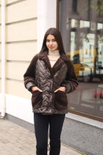 Демисезонная куртка Mila Nova К-308 темно- шоколадный