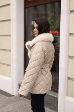 Зимняя куртка Mila Nova К-328 молоко — изображение 3