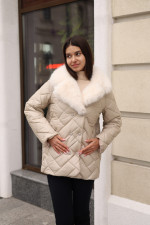 Зимняя куртка Mila Nova К-328 молоко — изображение 5