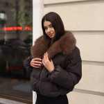 Зимняя куртка Mila Nova К-348 шоколад