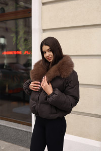 Зимняя куртка Mila Nova К-348 шоколад