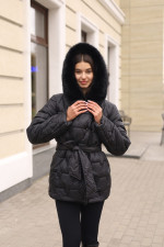 Зимняя куртка Mila Nova К-374 черный — изображение 2