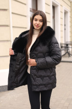 Зимняя куртка Mila Nova К-374 черный — изображение 6