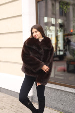 Зимняя шуба Mila Nova ПВ-344 темно-шоколадный — изображение 2