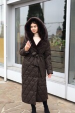 Зимнее пальто Mila Nova ПВ-358 шоколадный — изображение 3