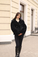 Зимняя шуба Mila Nova ПВ-381черный