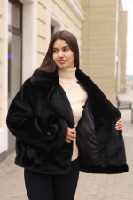 Зимняя шуба Mila Nova ПВ-381черный — изображение 7