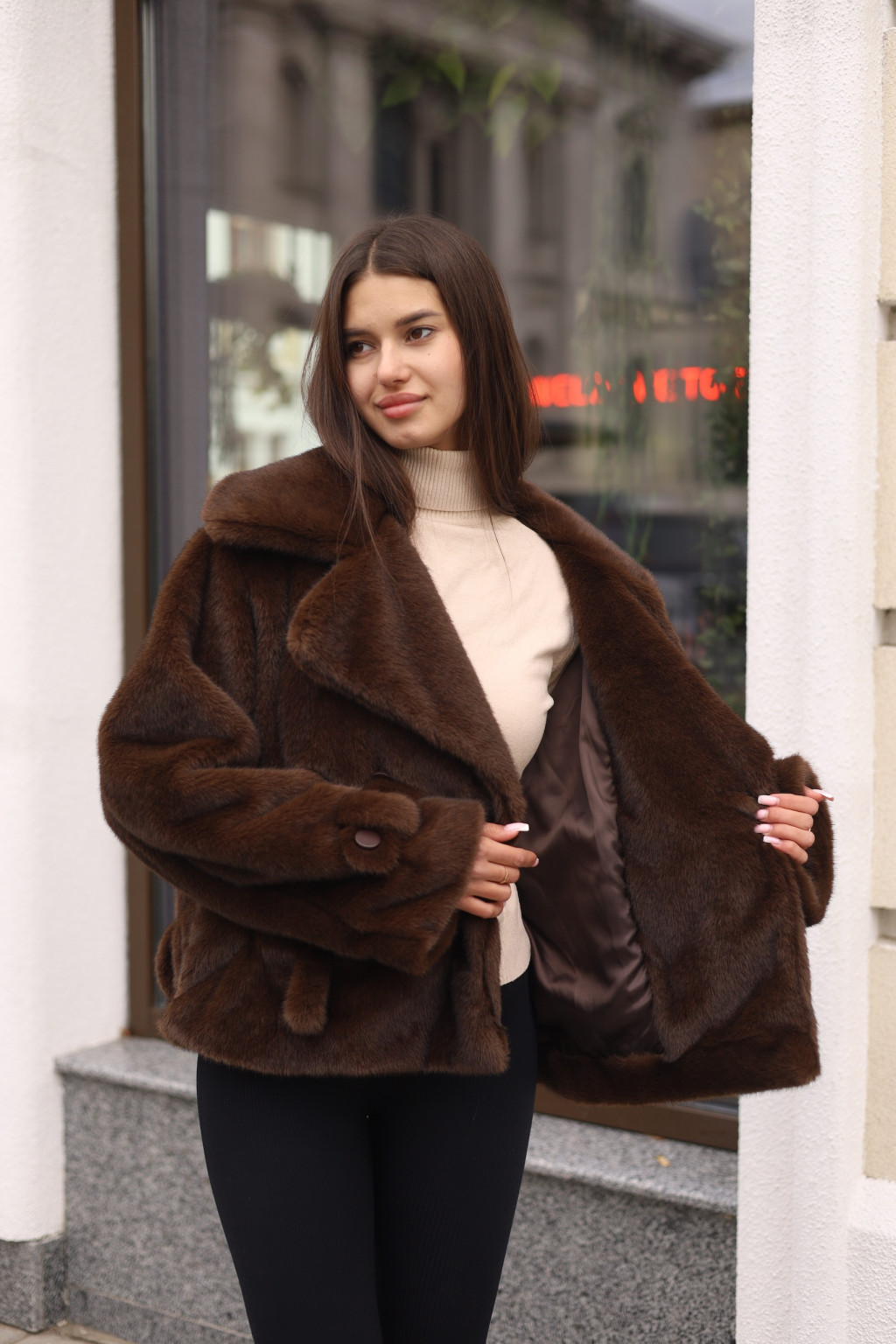 Зимняя шуба Mila Nova ПВ-381шоколад — изображение 7
